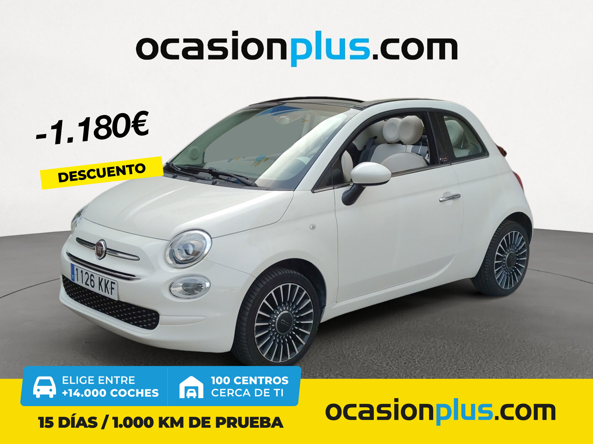 FIAT 500 (1.2 8v Cabrio Lounge 51 kW (69 CV)) en Madrid