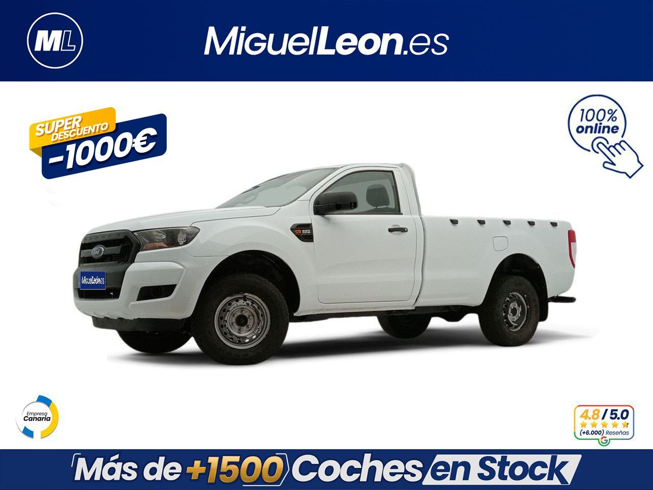 FORD Ranger (2.2 TDCI 160CV 4X4) en Palmas, Las