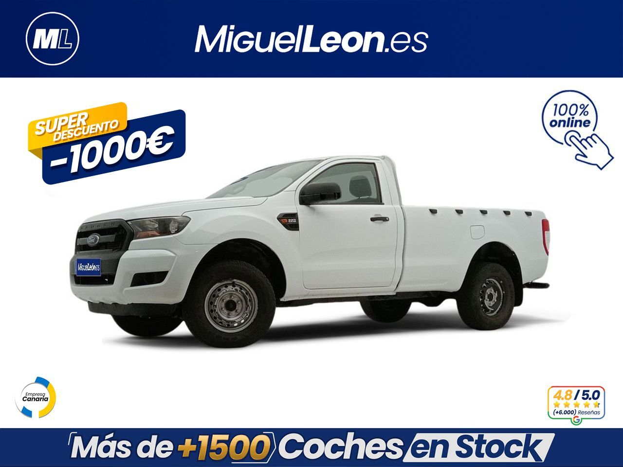 FORD Ranger (2.2 TDCI 160CV 4X4) en Palmas, Las