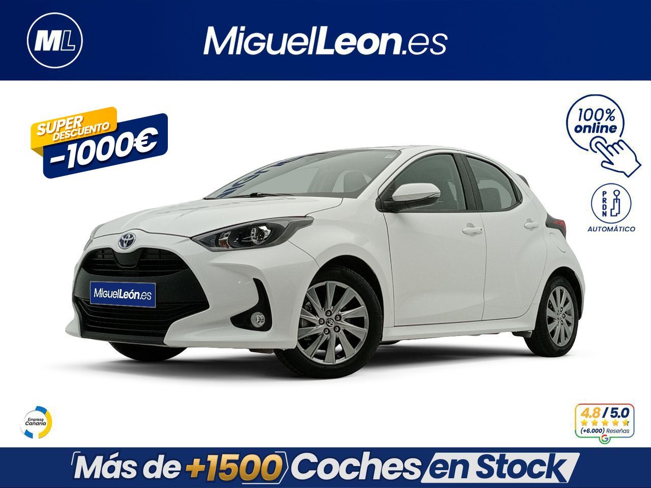 TOYOTA Yaris (1.5 120H Active Tech) en Palmas, Las