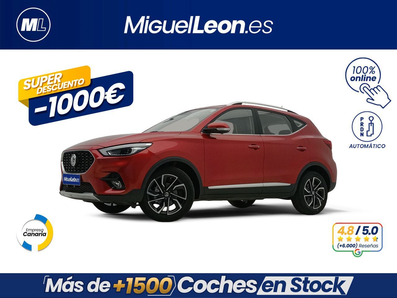 MG ZS (1.0T Luxury Auto) en Palmas, Las