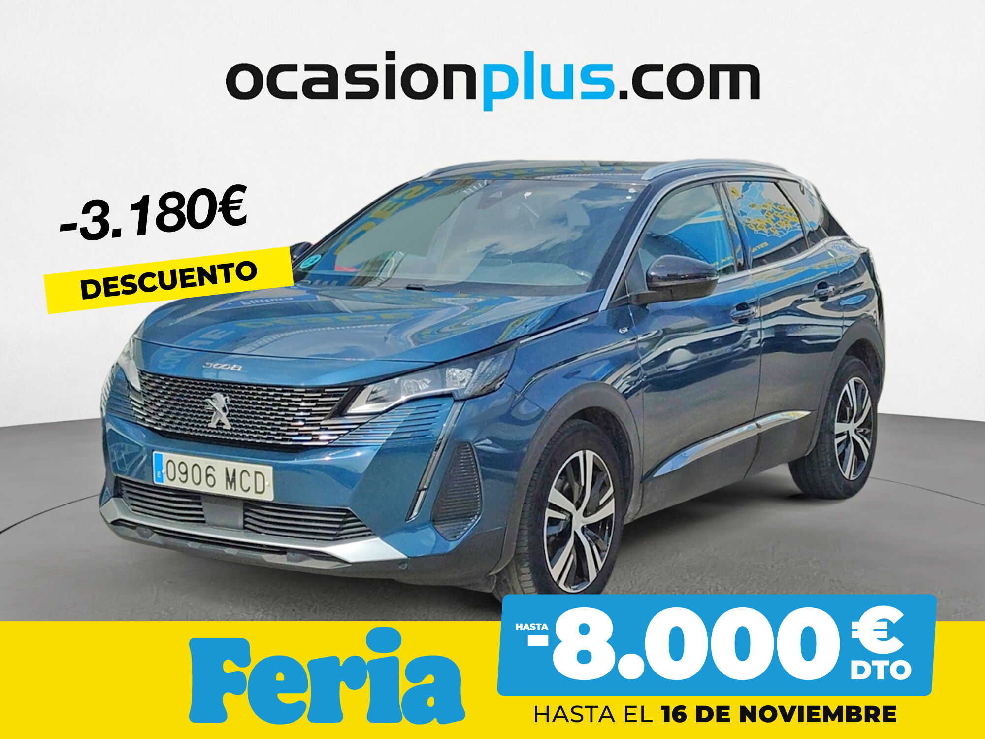 PEUGEOT 3008 (BlueHDi 130 S&S GT EAT8 96 kW (130 CV)) en Madrid