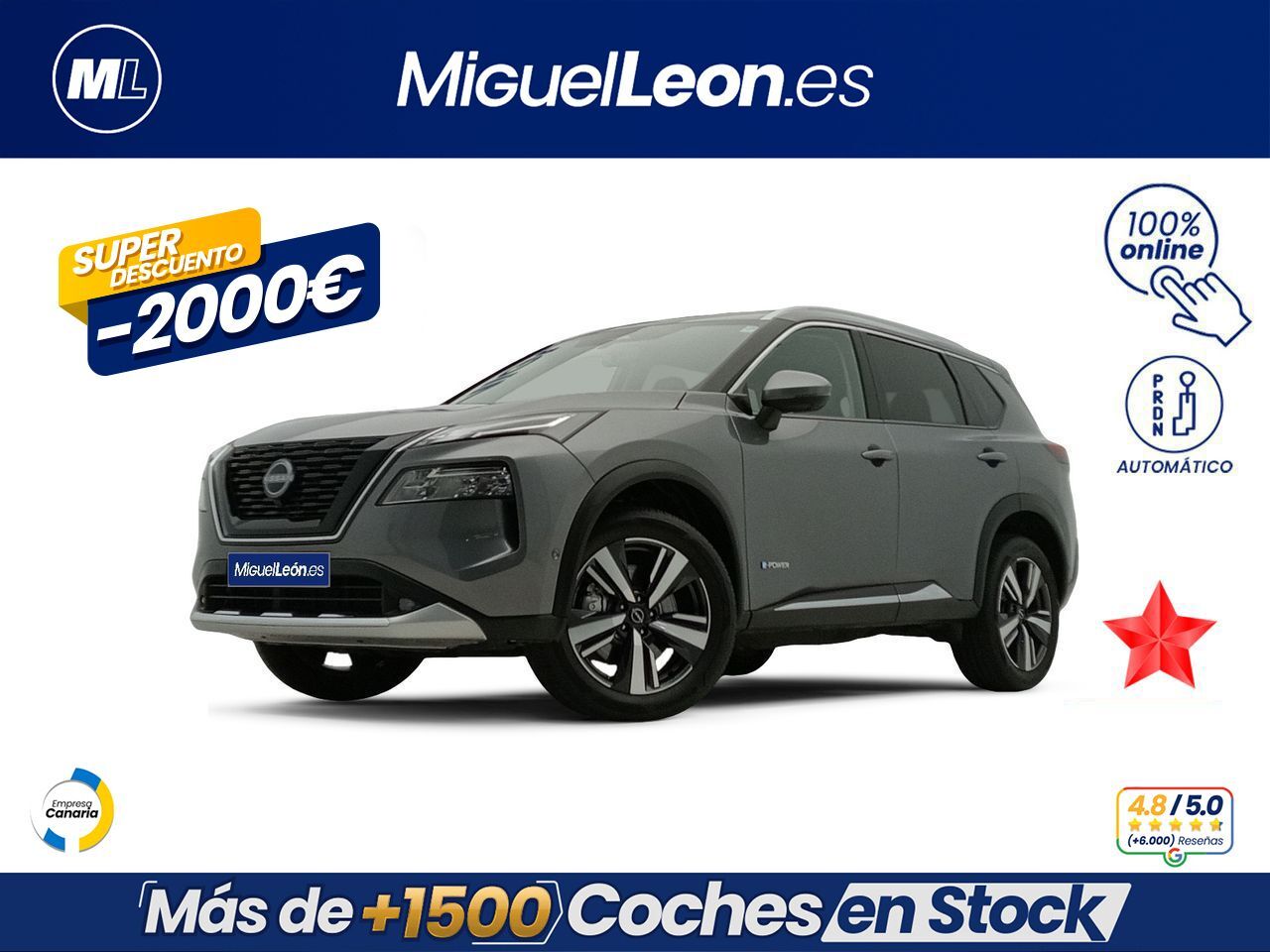 NISSAN X-Trail (5pl 1.5 e-POWER 152kW 4x2 A/T Tekna) en Palmas, Las