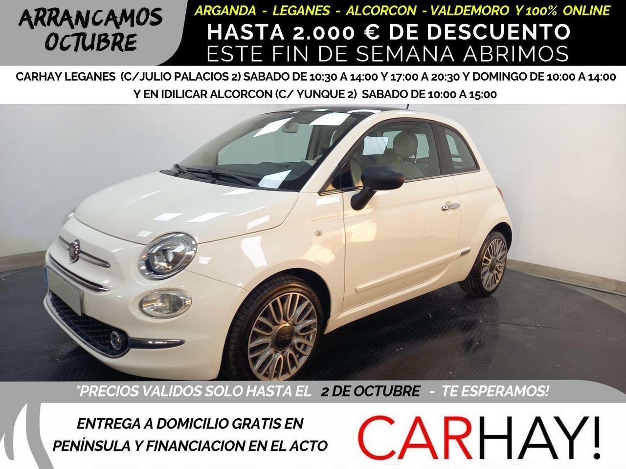 FIAT 500 (1.2 8v 51kw (69cv) Lounge) en Madrid