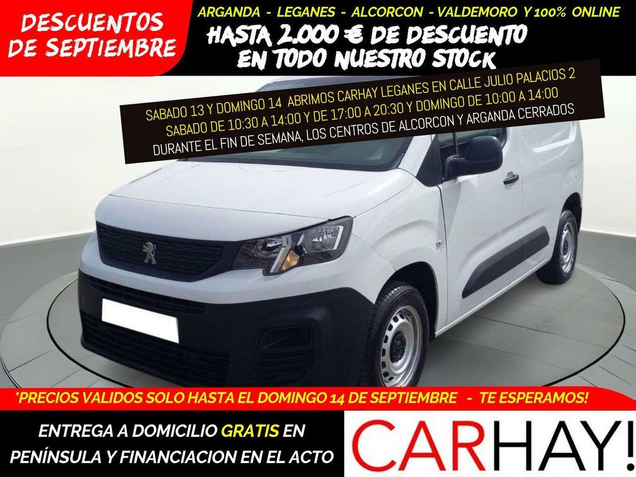 PEUGEOT Partner (PRO STANDARD 600KG BLUE HDi 73 KW FURGÓN) en Madrid