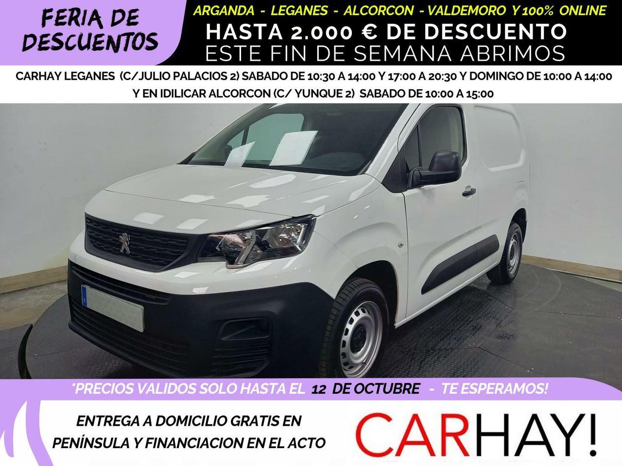 PEUGEOT Partner (PRO STANDARD 600KG BLUE HDi 73 KW FURGÓN) en Madrid
