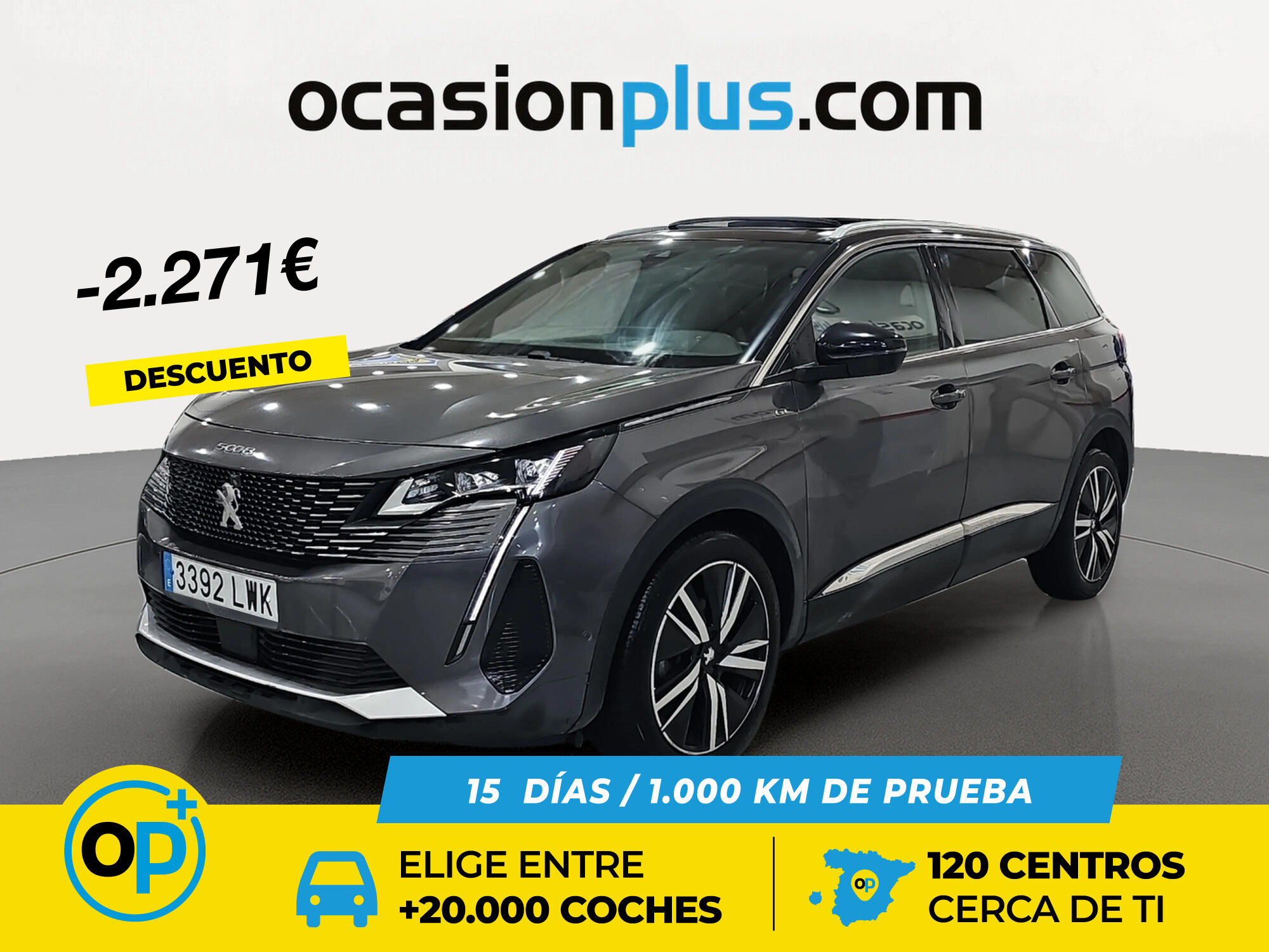 PEUGEOT 5008 (BlueHDI 180 S&S GT Pack EAT8 132 kW (180 CV)) en Madrid