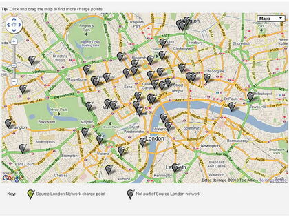 Londres: 1.300 puntos de recarga