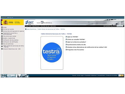 Ten cuidado con las multas que te notifica TESTRA