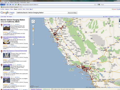 Cómo encontrar puntos de recarga con Google Maps