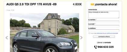 Desmantelan una red fraudulenta de venta de coches