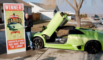 Gana un Lamborghini y lo estrella horas después