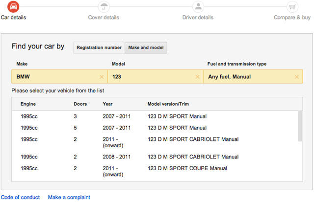 google car insurance Car Insurance Makemodel 1347625326