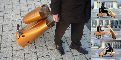 Motos y coches del tamaño de una maleta