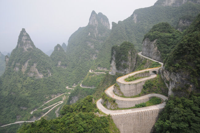 Tianmen Mountain Road China Tianmen Mountain Road China 650x432