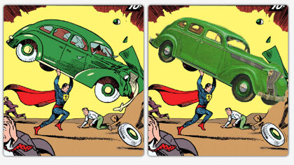 ¿Qué coche es el que sale en el primer cómic de Superman?