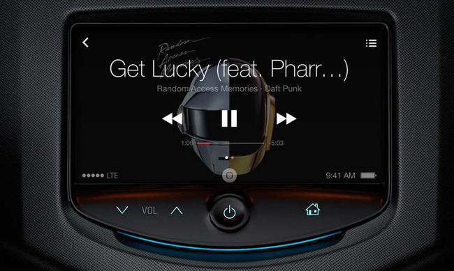 ios7 coche mapas musica