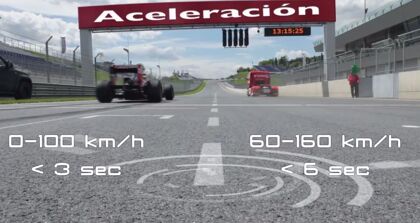 ¿Qué pasa si enfrentas a un Fórmula 1 con un camión de carreras?