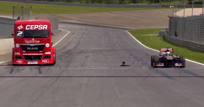F1 vs camion