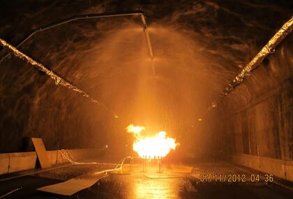 El túnel noruego donde queman camiones dentro