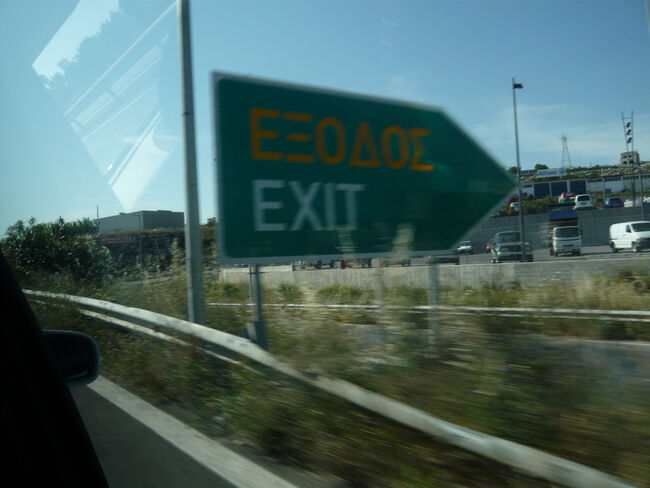 señal trafico grecia