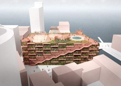 El aparcamiento con zonas verdes y de ocio en su azotea