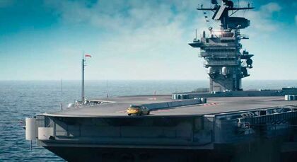 El nuevo BMW M4 se divierte en un portaaviones