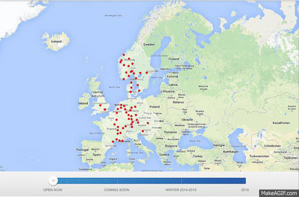 Tesla Supercharger Europa evolucion