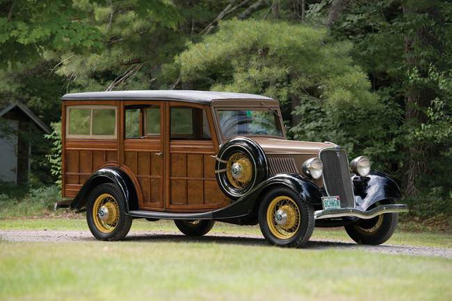 F - 1933 Ford V-8 "Woody" Station Wagon