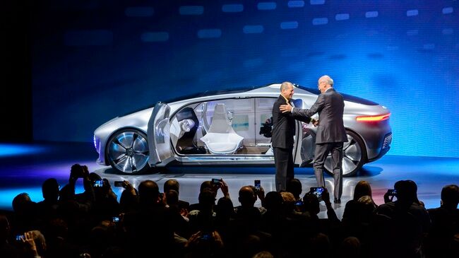 World premiere of the Mercedes-Benz F 015 Luxury in Motion at the CES, Las Vegas 2015 Weltpremiere des Mercedes-Benz F 015 Luxury in Motion auf der CES, Las Vegas 2015