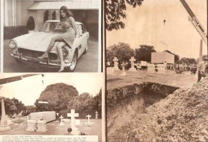 La mujer que fue enterrada con su Ferrari en 1977