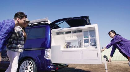 Nissan inventa el coche barbacoa