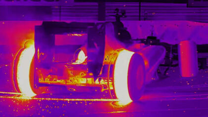 Cómo se ve el mundo con una cámara térmica de F1