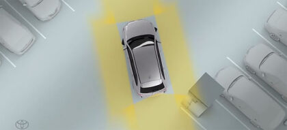 La cámara a vista de pájaro y el radar perimetral del Toyota RAV4, en vídeo