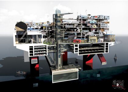¿Podrían ser las plataformas petrolíferas ciudades flotantes?