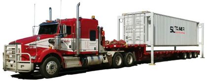 Este camión es capaz de (des)cargar un contenedor sin grúa