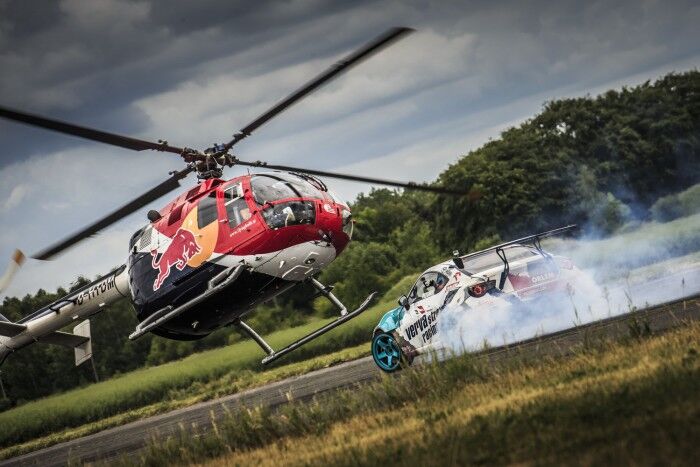 Jakub Przygoński & Felix Baumgartner at Heli Drifting, Poland on June 15, 2015