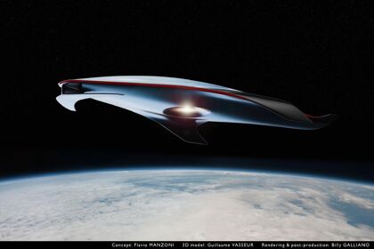 ¿Cómo sería una nave espacial de Ferrari?