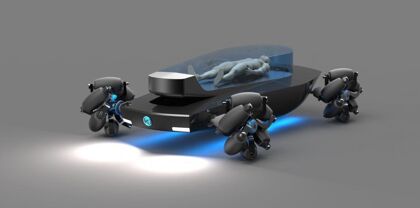 Este coche fúnebre futurista te dará algo de miedo