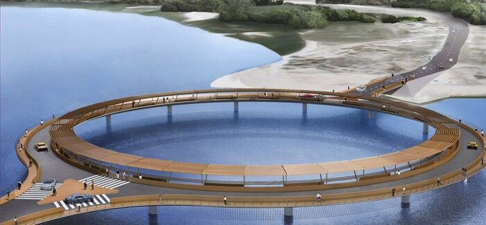 Puente circular uruguay Laguna Garzon 01