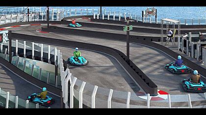 Este crucero noruego surcará los mares con una pista de karts