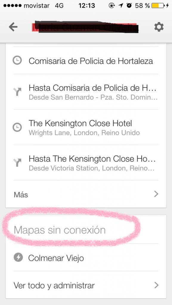 Google maps sin conexion