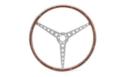 El volante del Ferrari-Lancia D50 que pilotaba Fangio