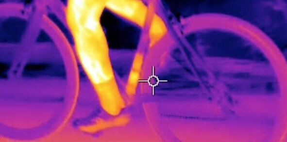 Motores en bicicletas italianas foto cámara térmica