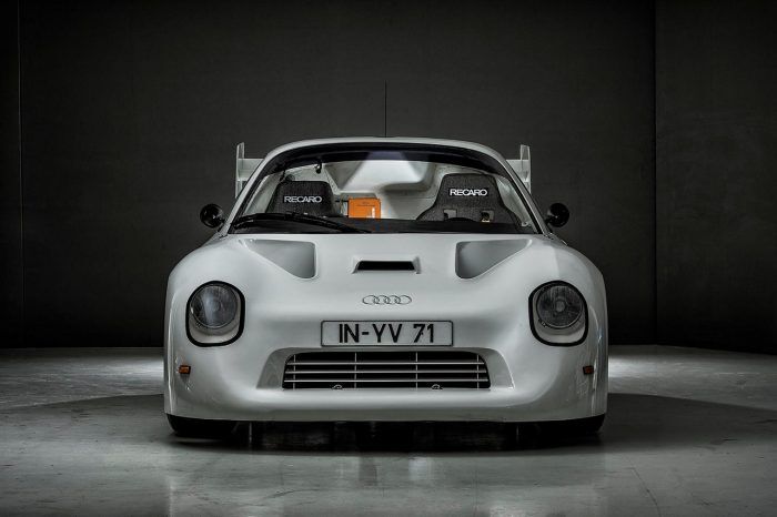 On show to the public at a rally event for the first time after 30 years: the Audi Group S mid-engine rally prototype, developed for the1987 season but never able to race.