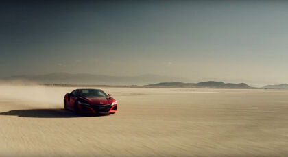 Así dibujó el Honda NSX las líneas de Nazca