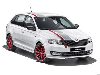 Skoda Rapid Spaceback Red Grey 2014