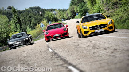 ¿Audi R8, Porsche 911 o Mercedes-AMG GT?