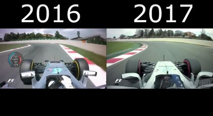 Esta es la diferencia entre los Formula 1 de 2017 frente a los de 2016