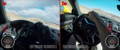 El Porsche Boxster S le moja la oreja al radical Cayman GT4